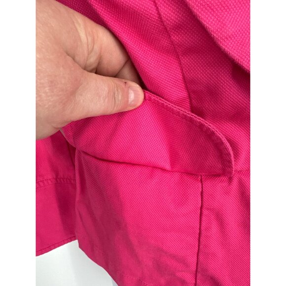 CAbi 310 Power Pink Peplum Cotton Women Single Button 3/4 Sleeve Blazer Size 4 - Picture 4 of 12